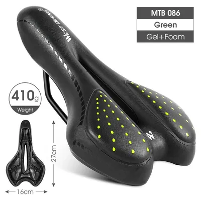 Produktbild von Fahrradsattel - MTB-Sattel - Modell YP0801086 - Gel-Komfort - Schaumstoffpolsterung - Kunstleder - Grün