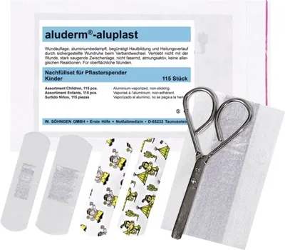 Produktbild von aluderm Nachfüllset Pflasterspender Kinder Verwendung für Produkt: aluderm® Pflaste Material des Pflasters: Polyestervlies