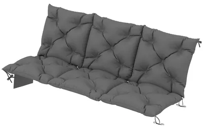 Produktbild von Outsunny Bankauflage 150x100x10 cm 3-Sitzer Bankkissen mit Bändern, Seitentasche