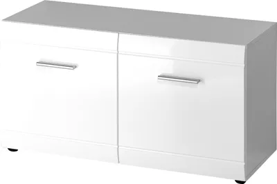 Produktbild von Germania Schuhbank "GW-ADANA" in Weiß mit Hochglanz-Fronten, 95 x 52 x 40 cm (BxHxT), 3576-84