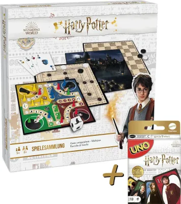 Produktbild von Harry Potter - Spielesammlung + UNO Kartenspiel
