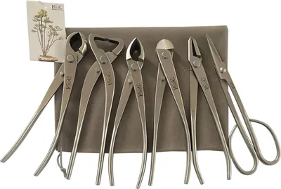 Imagen del producto de Juego de herramientas para bonsái, de 6 piezas, acero inoxidable, 210 mm, para el cuidado del jardín