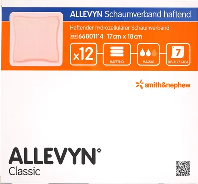 Produktbild von Allevyn Schaumverband 17x18 cm haftend 12 St