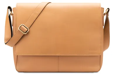 Produktbild von LEABAGS Oxford Umhängetasche Laptoptasche 15 Zoll aus Leder im Vintage Look, Maße (BxHxT): ca. 38x31x10 cm, Farbe:Desert Brown