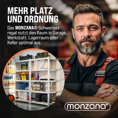 Produktbild von MONZANA 2er Set Schwerlastregal 180x90x40cm