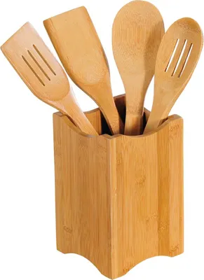 Immagine prodotto di KESPER Set di utensili da cucina in bambù, 11 x 18 x 11 cm, 5 pezzi, KESPER 81101