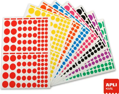 Produktbild von agipa APLI Kids Sticker "Rund" auf Bogen 18 Blatt á 104 Sticker
