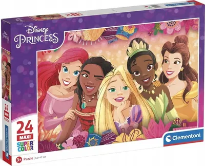 Obrázek produktu pro Clementoni puzzle 24 maxi SuperKolor DisneyPrincess 24241