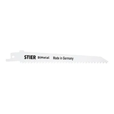 Produktbild von STIER Säbelsägeblatt, 5 Stück, Modell ST4016, Schnittlänge 130 mm, Zahnteilung 4,2 mm, ideal für präzises Zuschneiden von Holz und Metall, langlebig und effizient
