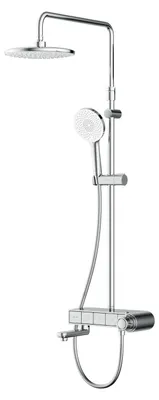 Duschsystem mit Thermostat, Regendusche, Handbrause, 3 Strahlarten