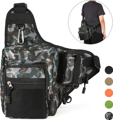 Produktbild von 32x39x12CM Angeltasche Mehrzweck wasserdichte Leinwand Angelrolle K?der Tackle Bag