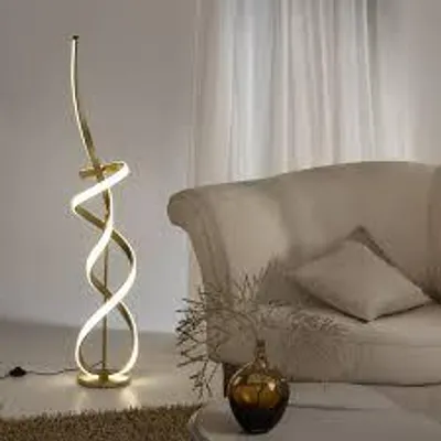Zdjęcie produktu dla Lampa LED podłogowa złota Tigris 4000K