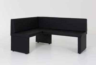 Produktbild von Eckbank Bank Küchenbank -Debi R- Kunstleder Schwarz 168 x 128 cm