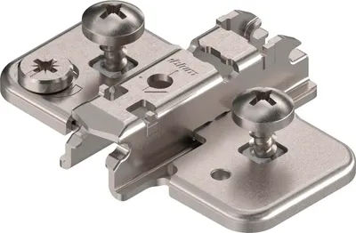 Produktbild von BLUM CLIP Exzenter Kreuzmontageplatte, Zwillingsanschlag, Stahl, EXPANDO, D: 3mm