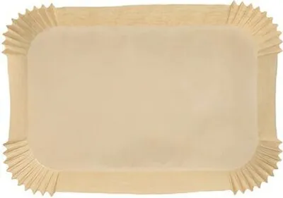 Produktbild von 100x Backpapierzuschnitte für Heißluftfritteusen Mikrowelle Backofen 22 x 14 x 4,5cm braun