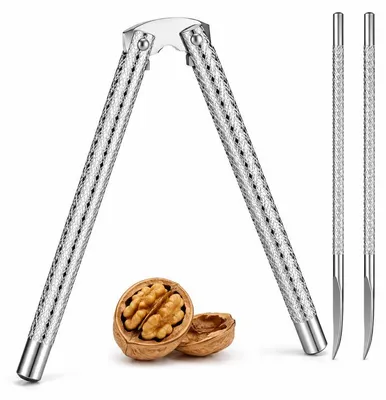 Produktbild von 2er-Set 2-in-1 Nussknacker & Hummerknacker – Zinklegierung, spülmaschinenfest – Nussknacker-Set und Meeresfrüchte-Werkzeug mit Picks