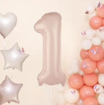 Obrázok produktu pre Fóliový balón číslo 1 karamelový 100 cm