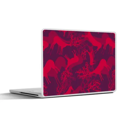 Produktbild von MuchoWow® Laptop Aufkleber Sticker Cover Hirsche - Muster - Farben 30x21 cm - Sticker für Laptop - Selbstklebend