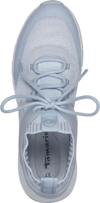 Produktbild von Tamaris Damen Sneaker 1-23722-42 Blau Gr. 39 EU, Sock Stretch, Schnürung, Textil-Synthetik-Mix, Normalweite F, Absatz ca. 3,5 cm