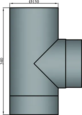 Produktbild von T-Stück mit Deckel schwarz