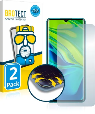 Produktbild von 2x BROTECT Fullscreen Schutzfolie für Xiaomi Mi Note 10 / 10 Pro Displayschutz Folie Fullcover Matt Entspiegelungsfolie