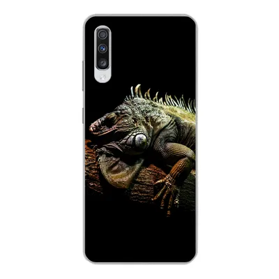 Produktbild von MuchoWow® Handyhülle Schutzhülle Hülle für Samsung Galaxy A70 Tier - Zweig - Schwarz Silikon Softcase Handy Hülle - Schutzhaube
