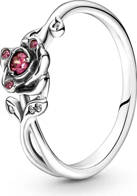 Produktbild von Pandora Disney 190017C01 Ring Damen Die Schöne und Das Biest Rose Silber Gr. 52