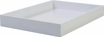 Image de Gift Company Plateau Spa M, rectangulaire, plateau de service, plateau décoratif, MDF, blanc, 40 x 29 cm, 77867