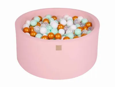 Produktbild von Runde Ballgrube 300 Bälle 90x40cm - Hellrosa