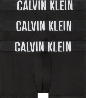 Productafbeelding van Calvin Klein heren, 3-pack boxershorts, model "Trunks", ondergoed, zwart (zwart/zwart)
