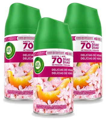 Obrázok produktu pre 3 kusy náplne do automatického osviežovača vzduchu Air Wick Freshmatic, vôňa "Letná radosť" - 250 ml - výhodný balík