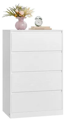 Obrázok produktu pre Komoda – Servantka – Skriňa na odkladanie – Biela – Drevovláknitá doska – 40 x 60 x 97,4 cm