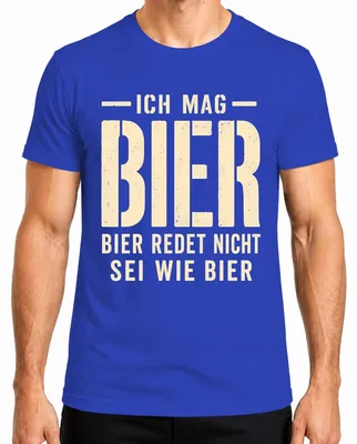 Imagen del producto de Me gusta la cerveza. La cerveza no habla. Sé como la cerveza. Camiseta divertida para fiesta, Día del Padre. Para hombre. Color azul. Talla M