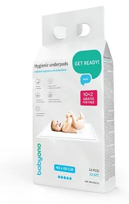 Produktbild von BabyOno Wickelunterlage 40 x 60 cm, 20 Stück + 2 Stück gratis