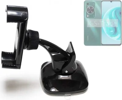 Produktbild von K-S-Trade kompakte Handy-Halterung Windschutzscheibe kompatibel mit Huawei Enjoy 70 Armaturenbrett schwarz Autohalterung KFZ Halter Scheiben-Halterung