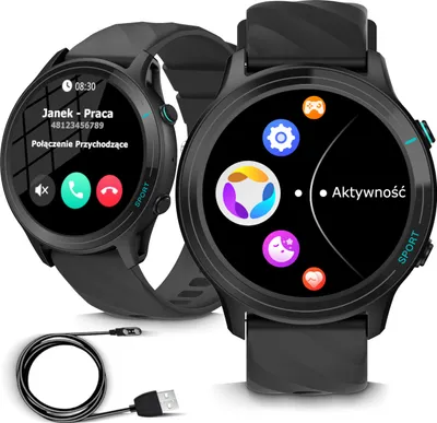 Zdjęcie produktu dla Smartwatch IP 68 Bluetooth Monitorowanie zdrowia, wodoodporny Menu PL Połączenia