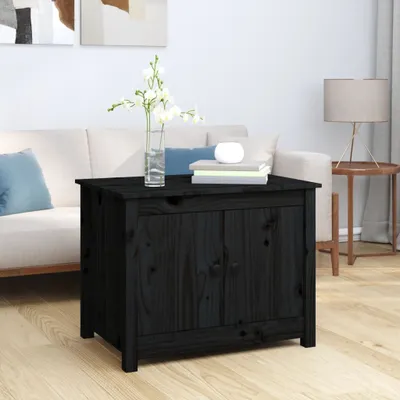 Produktbild von Couchtisch Schwarz 71x49x55 cm Massivholz Kiefer , Couchtische Design 2024