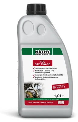 Produktbild von MATHY TDL Getriebeöl teilsynthetisch SAE 75W-90 für Schalt- und Differentialgetriebe 1,0 l