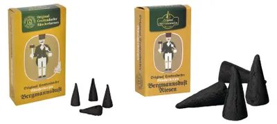 Produktbild von Crottendorfer Bergmannsduft Räucherkerzen 2er Set - Räucherkerzen in den Größen M und XL - insgesamt 28 Räucherkerzen