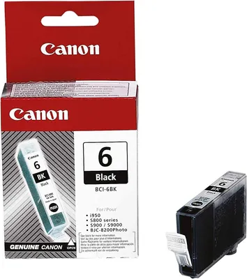 Produktbild von Canon BCI-6 BK Black, Schwarz, Tinte auf Pigmentbasis