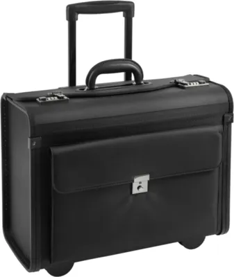 Produktbild von Bowatex Große Pilotenkoffer, Rollen Trolley 48 cm Schwarz von DN Lederwaren