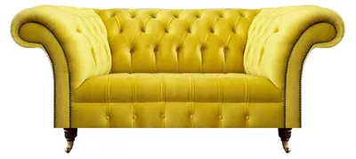 Obrázok produktu pre Svetložltá dvojmiestna obývacia izba Chesterfield 2-miestna moderná pohovka