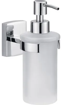 Produktbild von tesa KLAAM Seifenspender-Set Glas & Edelstahl Wandmontage ohne