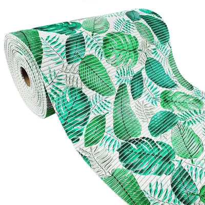 Produktbild von Weichschaummatte Bad 65x100 cm - Grüne Flora - Badematte aus weichem, atmungsaktivem PVC - Antirutschmatte Bad für Innen- und Außenbereiche - Badteppich Weichschaum mit sicherem Halt auch bei Nässe