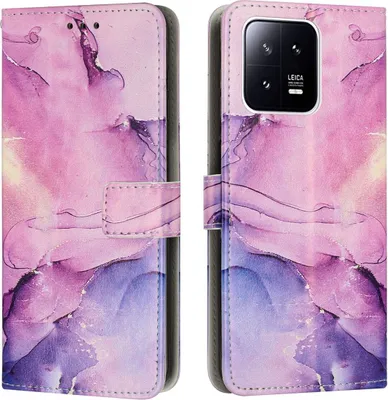Produktbild von König Design Hülle kompatibel mit Kunstleder Handyhülle - Handy Case Lila