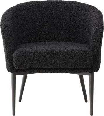 Produktbild von Venture Home Cocktailsessel Fluffy Schwarz
