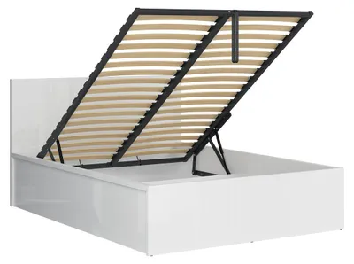 Produktbild von Bett mit Bettkasten 140x200cm Weiß