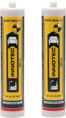 Immagine prodotto di 2 pezzi Innotec Safe Seal IQ - Adesivo per vetri senza primer - Primo adesivo per vetri 1K al mondo -  - Per parabrezza, finestrini laterali e lunotto