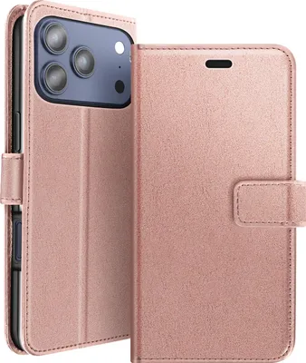 Image de Mayaxess, étui pour iPhone 17 Pro Max Portefeuille avec dragonne, rose