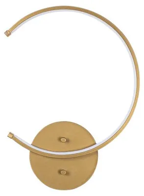 Image de Applique murale Lampe en métal doré - 33 x 46 x 6 cm - LED intégrée 12W 3000K - IP20